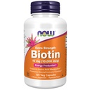 תוספי מזון עכשיו, ביוטין 10 מ"ג (10,000 mcg), תוספת כוח, ייצור אנרגיה *, 120 קפסולות Veg
