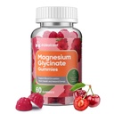 Magnesium Glycinate Gummies 400 מ"ג, סוכר חינם Magnesium תוספת w /Ashwagandha, Zinc, טבעוני Magnesium Glycinate תוסף למבוגרים - 60 חניכיים צ'רי