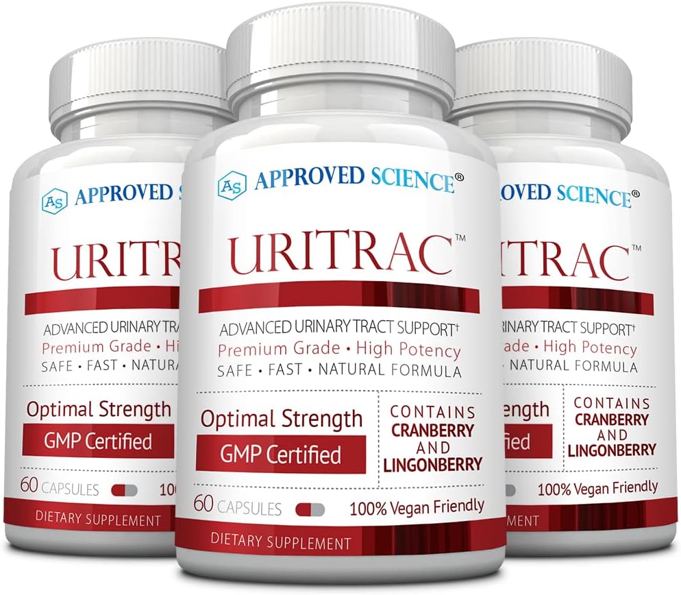 מוסמך מדע ® Ortrac TM - UTI תמיכה - Cranberry, D-Mannose, Lingonberry - ידידותי טבעוני 60 קפסולות לבק - Pack של 3
