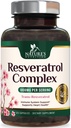 תוסף Resveratrol 1800 מ"ג - תוספת עוצמה אנטי-חמצן לתמיכה בריאה Aging & Immune - Heart Health & cell Energy Support - Non-GMO, Bioavailable Trans-Resveratrol - 120 קפסולות טבעוניות