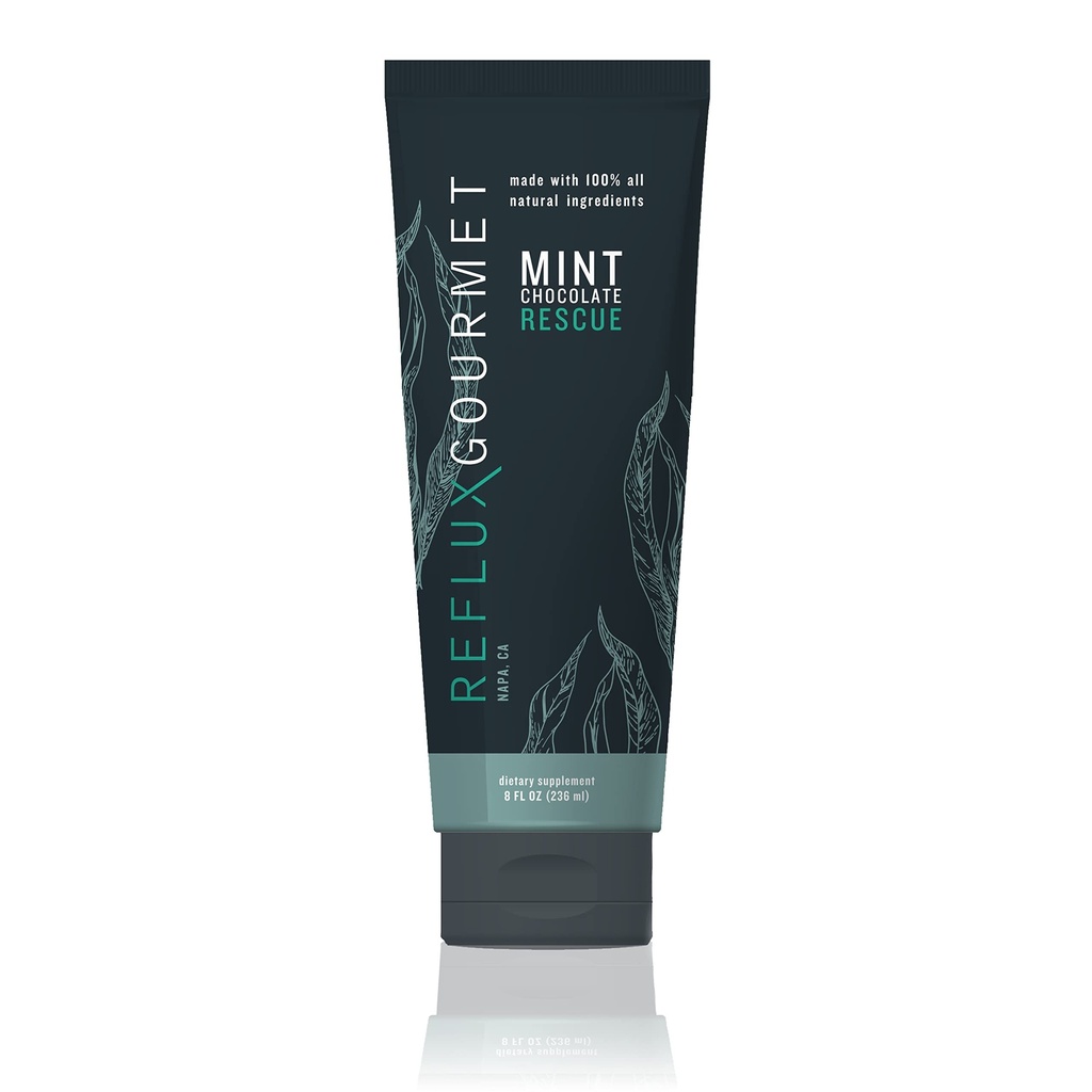 ReFLUX GURMET - Mint Chocolate Rescue All-Natural Alginate Therapy, Acid Reflux, GERD, LPR, Heartburn Relief, Made from All- Natural Ingredients נחשב בטוח לילדים ונשים בהריון