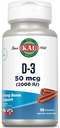 ויטמין D3 Chewables 50 mcg, ויטמין D 2000 IU כמו Cholecalciferol, Sugar Free, Natural Cinnamon Flavor D3 ויטמין, Immune Support & Bone Health, 100 משרתות, 100 צ'כוסים