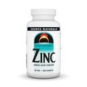 מקור Naturals Zinc, Amino Acid Chelate - תוספת תזונתית - 50 מ"ג - 250 טבליות