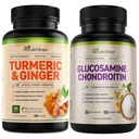 הבסיס של הטבע Turmeric & Johnson 60 ct + Glucosamine Chondroitin 90