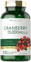 Carlyle Cranberry Pills 15000 מ"ג | 300 קפסולות | Herb לחלץ תוסף עבור נשים וגברים | עם ויטמין C | Non-GMO & Gluten Free