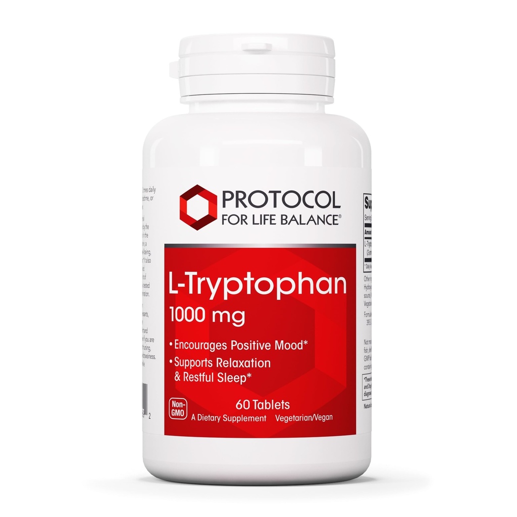 ProTOCOL for Life BALANCE L-Tryptophan 1000 מ"ג - תמיכה בשינה מקדמת רגיעה