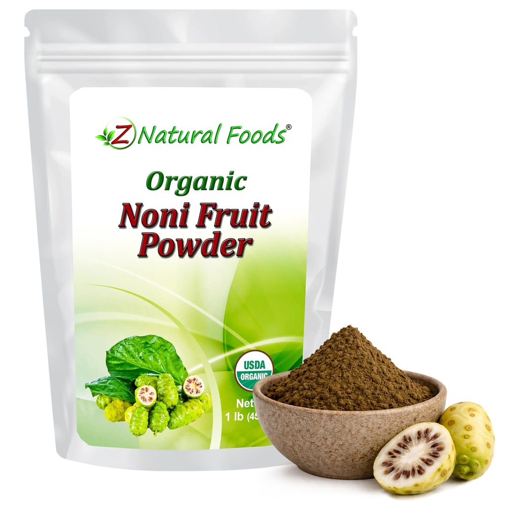 Z מזונות טבעיים Noni פירות אבקת - אורגני Raw non-GMO Gluten-Free Superfood - תומך בריא עיכול ואנרגיה - ארוז עם חומרים מזינים חיוניים ואנטיoxidants - לערבב עם משקאות & מתכונים, 1 lb