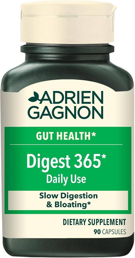 Adrien Gagnon - Digest 365 Natural Digestive Enzymes Complex, for Digest Supplement Gas and Bloating Relief, Recovery Gut Health - 90 Count