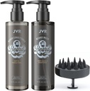 JVR Beard Wash and Beard Conditioner for Men, Beard Shampoo ניקוי ומצמצמצת את פריז, Soften & Strengthens, אורגני עם קוקוס, Aloe, מספק שין עבור יבש וקוארזה Beards, Beard Care (6.7oz)