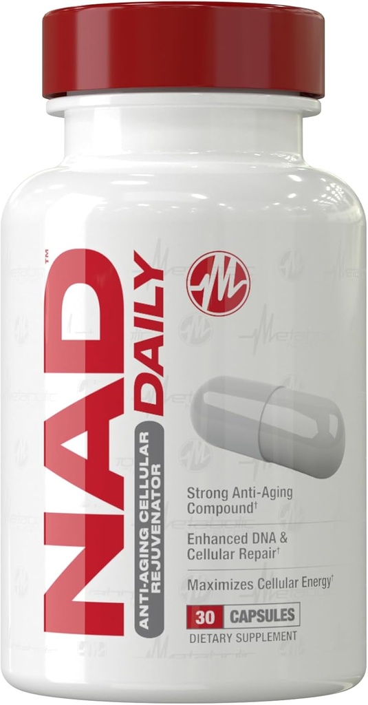 תזונה מטבולית NAD Daily 150 מ"ג Anti-Aging תאים Rejuvenator, תומך אנרגיה סלולרית ותפקוד Mitochondrial, 30 קפסולות ירקות