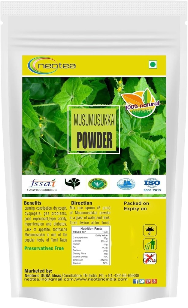 ניאוtea Flax Musumusukkai אבקת Mukai Maderaspatana אבקה 300 Gm Pack של 1 | Natural Herbal תוסף | אורגני ולא GMO | Ayurvedic בריאות תמיכה