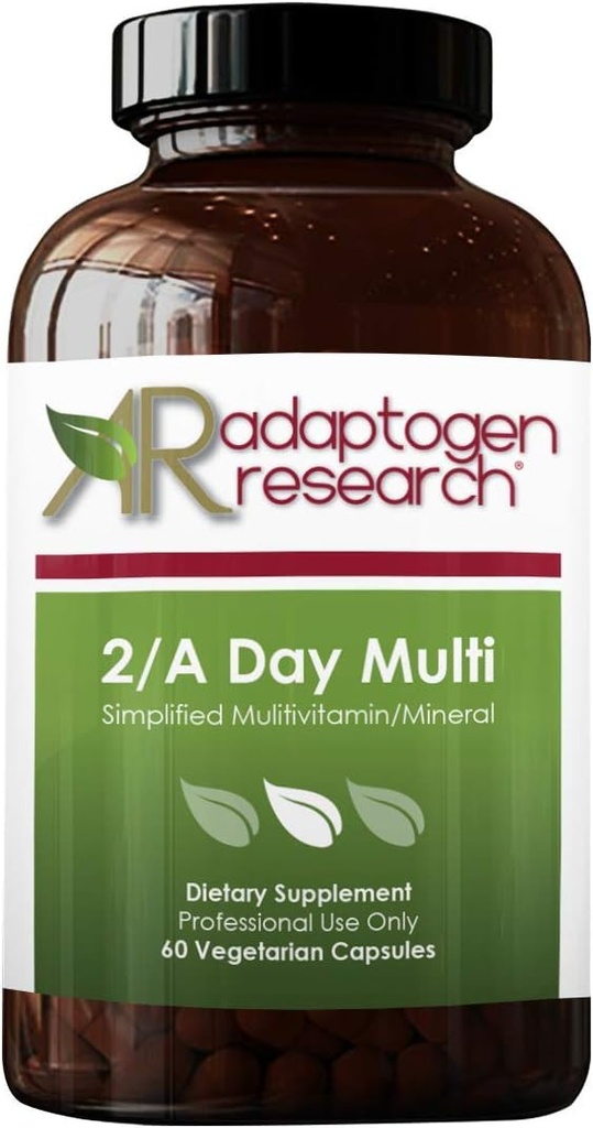 2 / A Day Multi | מבוגר Multivitamin תוספת ברזל חינם עם Active Folate Quatrefolic, Chelated מינרלים, ויטמין A, B6, C, D, E, K, Riboflavin, Thiamin | 60 קפסולות צמחוניות
