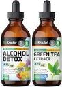 BIO KRAUTER אלכוהול Detox Tincture 4 Fl. Oz. & Green Tea לחלץ Tincture 4 Fl. Oz.
