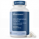 Life Enhancement Ultra Triple Magnesium Complex for Women and Men with Glycinate, Malate ו Citrate - Magnesium Supplement Sleep and Brain Function - Made in USA (90 קפסולות צמחוניות)