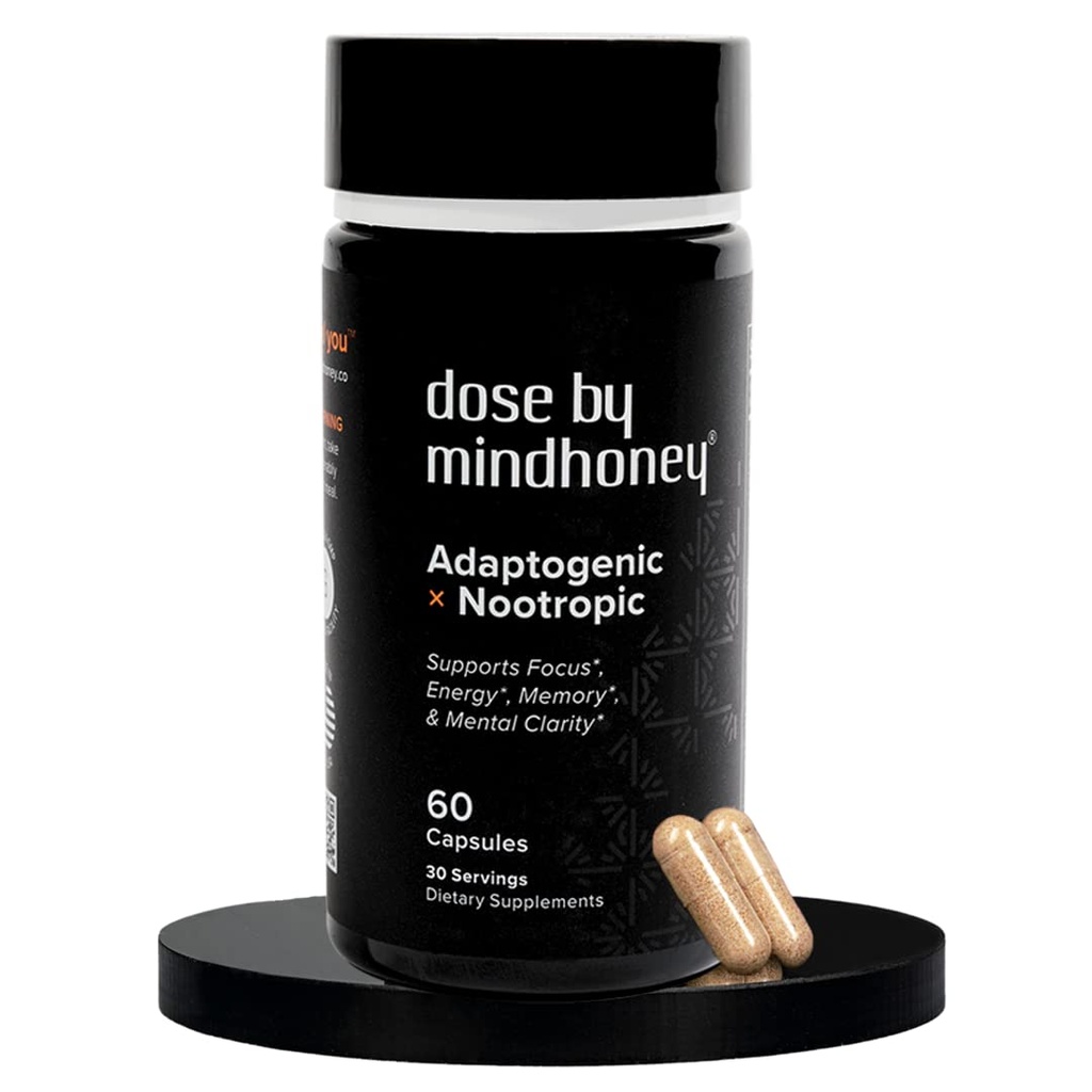MINDHONEY | DOSE 60 Count, Premium All-in-One Nootropic Brain Supplement