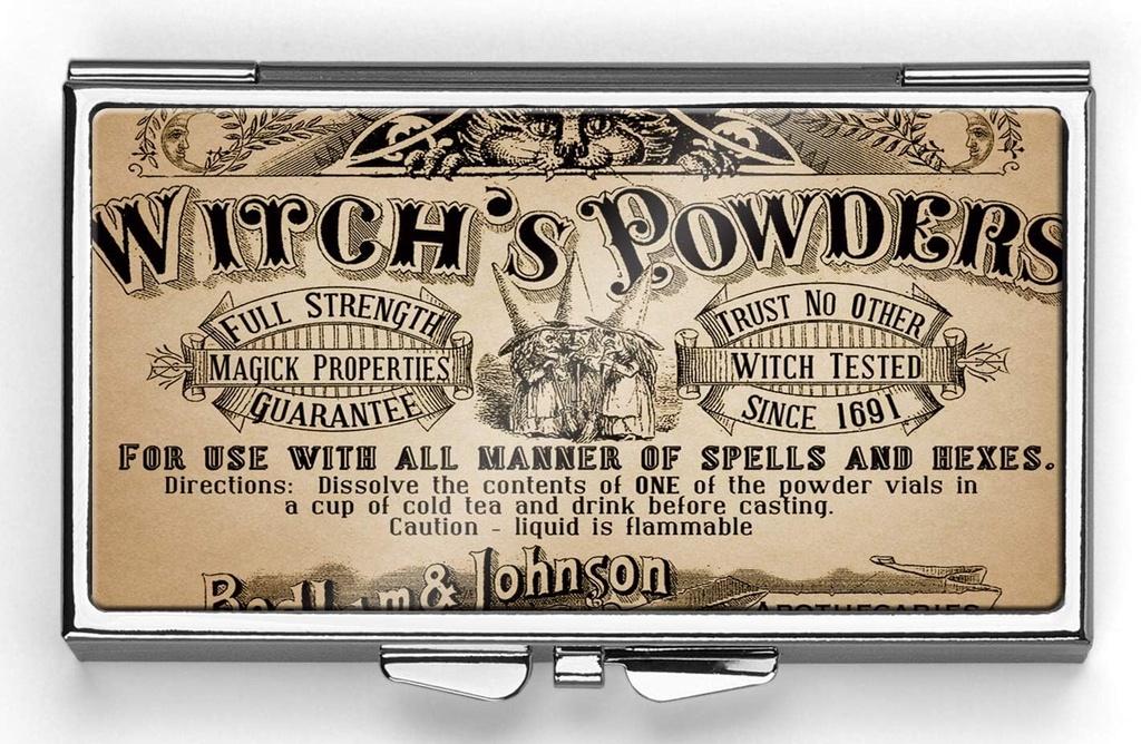 אבקת Witch's Pill Box 7 Day Pill Case