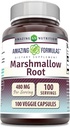פורמולה מדהימה Marshmallow Root Supplement | 480 Mg Per Serve | 100 Veggie קפסולות | Non-GMO | Gluten Free | Made in USA