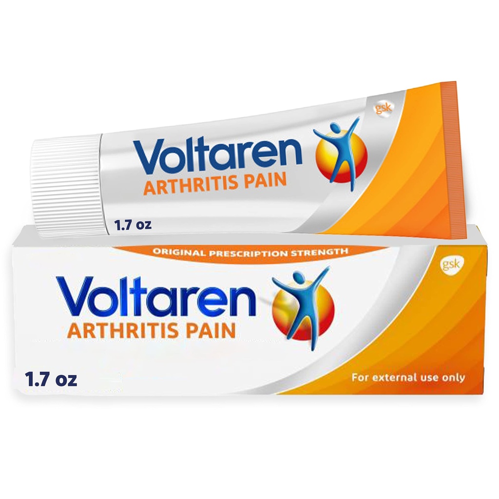 Voltaren Arthritis Pain Gel for Powerful Arthritis כאב הקלה עם Diclofenac, No Prescription Needed - 1.7 oz / 50 g Tube