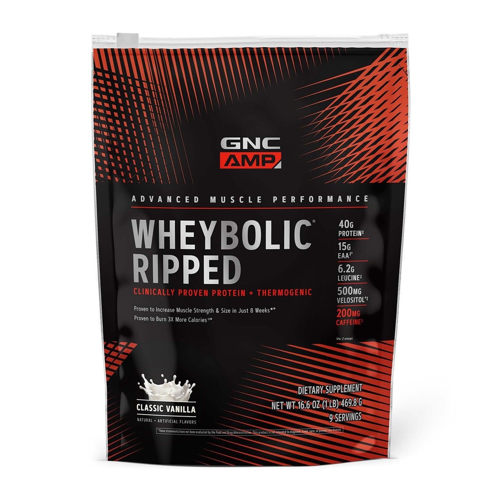 GNC AMP Wheybolic Ripped - קלאסי וניל (9 משרתים)