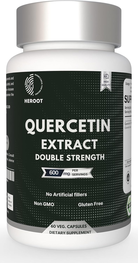 Quercetin לחלץ קפסולות non-GMO,Gluten-Free, Vegetarian Supports Total Health Power Energy (120 קפסולות)