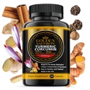 GOLDEN SAFFRON Turmeric Curcumin תוסף עם bioperine, Saffron, Cinnamon, ו-Gang - High Potency, non-GMO, תוסף ללא גלוטן ליעילות טובה יותר. מיוצר בארה"ב