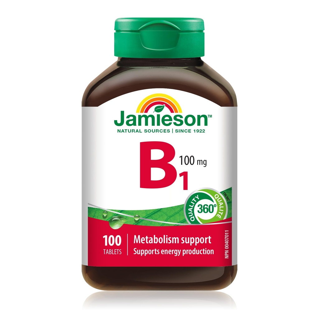 ג'יימיסון ויטמין B1 (Thiamine) 100 מ"ג, 100 טבליות