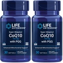 Life Extension Super Ubiquinol CoQ10 עם PQQQ, CoQ10, PQQQ, shilajit, Heart Health, Mobile Energy Support, 8X Better Absorption, Gluten-Free, 100 מ"ג, 30 רכות (Pack of 2)