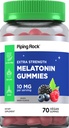 Piping Rock Melatonin Gummies 10 מ"ג | 70 הרוזן | ברי פלאמור תוסף | טבעוני, Non-GMO, Gluten Free