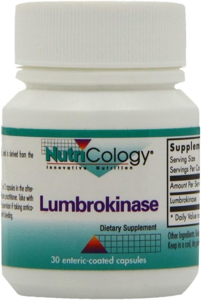 תוספי תזונה Lumbrokinase - תמיכה במערכת Circulatory, תומך דם Circulation כבר בטווח הרגיל - 30 נדחה לשחרר קפסולות צמחוניות