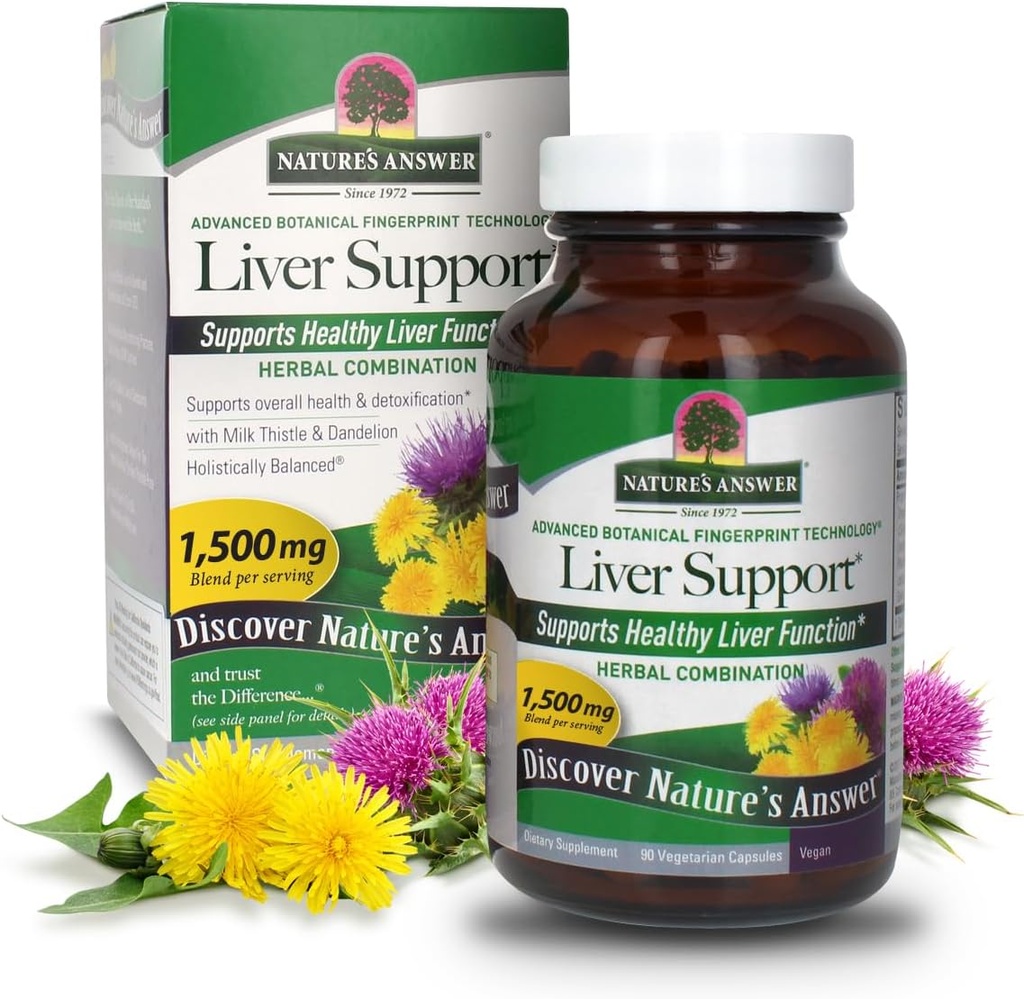 התמיכה של הטבע Liver | Herbalשילובation with Milk Thistle & Dandelion | תוספי תזונה | קידום פונקציונליות חיה בריאה