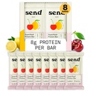 שלח Bars Plant-based fat Bars, עם ירוק (Lemon Cherry, 8 Bars) - רק רכיבים אמיתיים, Zero הוסיף סוכר, Gluten-Free, Milk-Free