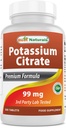 Best Naturals Potassium Citrate 99mg 500 טבליות - 3rd Party Lab נבדק