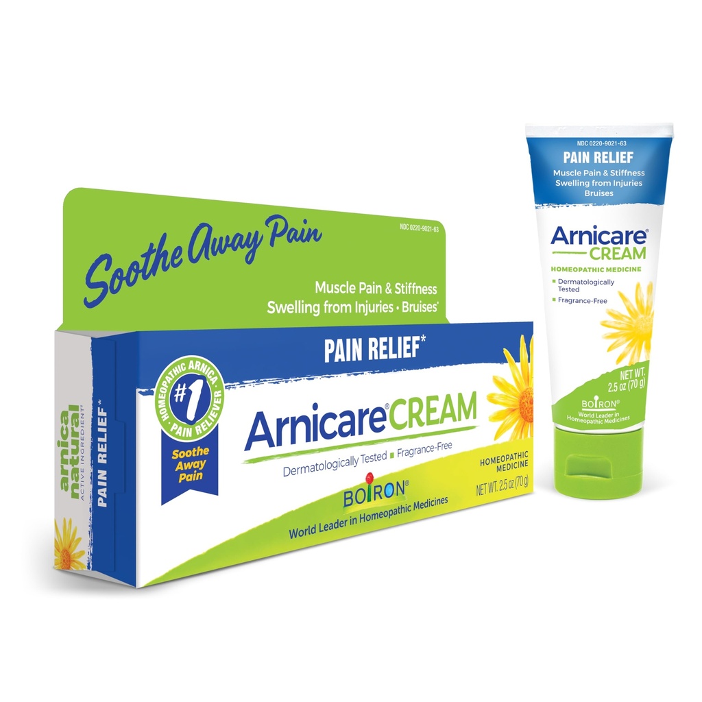 Boiron Arnicare Cream for Joint Pain, Pain, Swelling, Soreness, Stiffness ו- Bruises - Fast Absorbing and Smell-Free - 2.5 oz