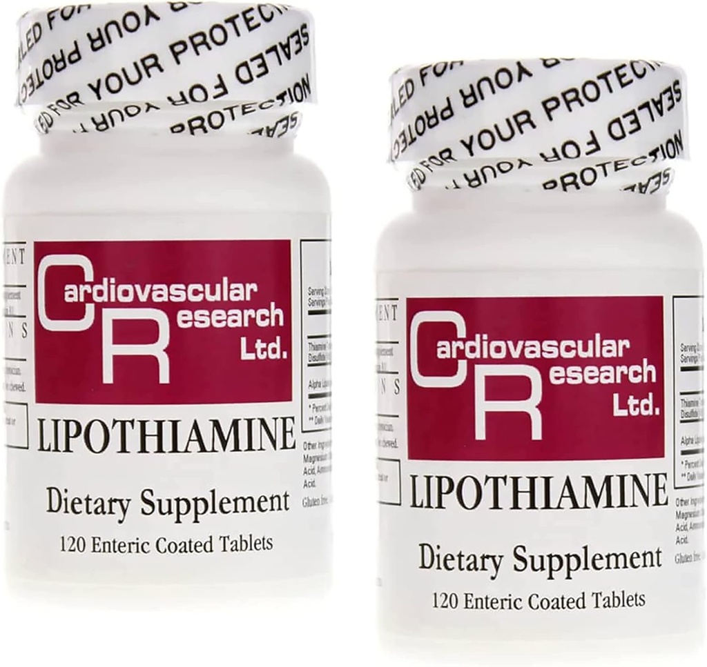 Cardiovascular Research Lipothiamine B1 240 טבליות - ויטמין B1 עכשיו עם Alpha Lipoic Acid - 2 X 120 Count