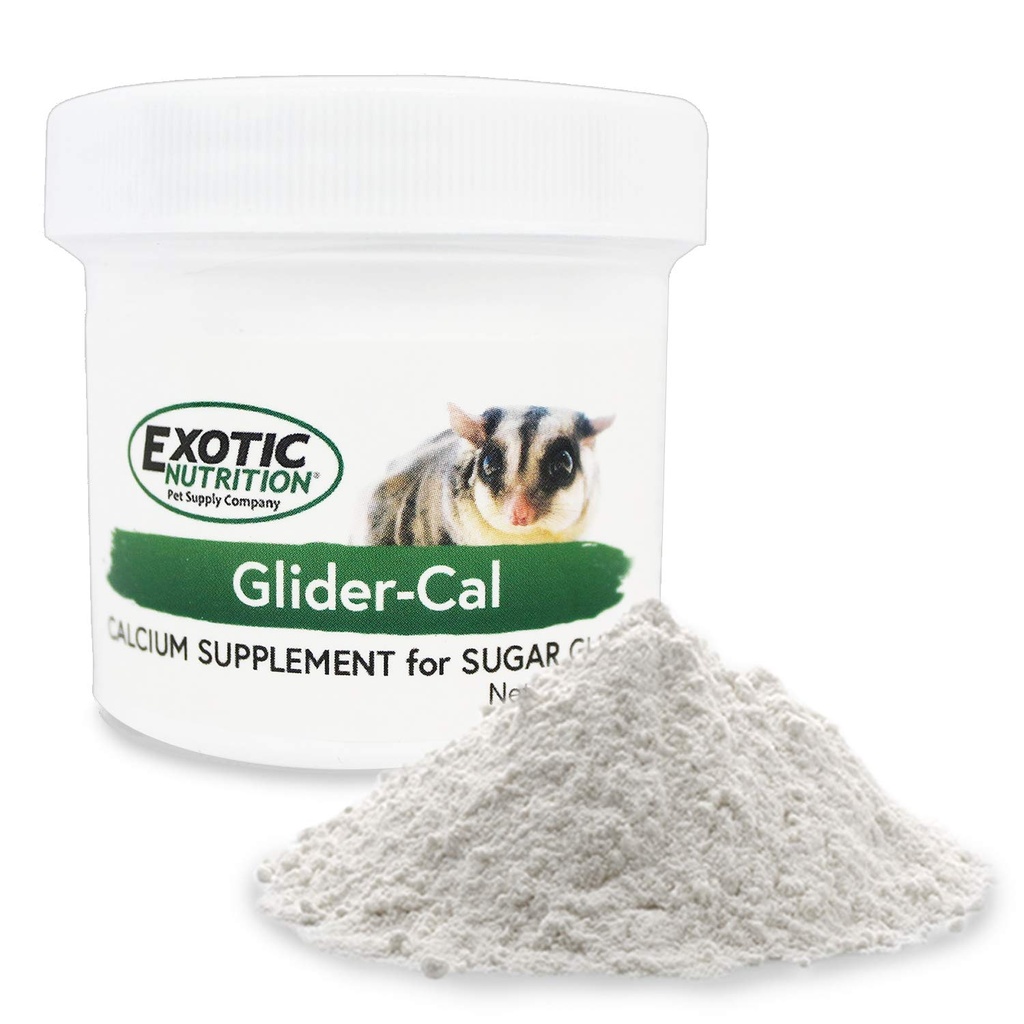 תזונה אקזוטית גלידר-Cal (3.5 oz.) - תוסף Calcium לסוכר גלידרס - מונע את הינד חקיקה שיתוק