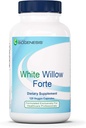 Nutra BioGenesis White Willow Forte - White Willow Bark קפסולות לתמיכה העיכול עם Boswellia, Turmeric, ג'ינג'ר & Bromelain, Herbal Bell - 120 קפסולות טבעוניות