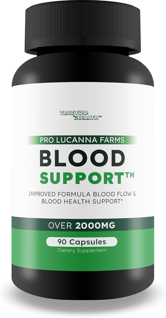 Pro Lucanna Farms Blood Support - שיפור התוסף של פורמולה Blood Flow & Sugar Health Support - Blood Flow Pills - Blood Flows - Blood Circulation Supplement - Glucose Support Supplements Blood Pills