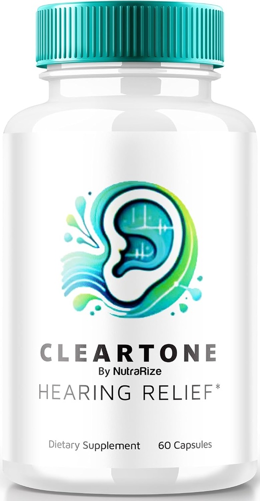 NutraRize ClearTone Tinnitus, Clear Tone Pills for Hearing, ClearTone Pills תוספת לבריאות האוזן הכוללת, קפסולות תמיכה באאודטוריות רשמיות, ClearTones Review (60 קפסולות)