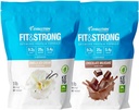 פיתוח תזונה מתקדמת Fit & Strong - אבקת חלבון Whey טהור עם BCAA, Natural Flavor - 2 פאונד (Vanilla) + Fit & Strong- Pure Whey חלבון אבקת עם BCAA - 2 פאונד (Chocolate)