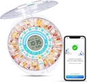 Zoksi שדרג את Bluetooth Smart Automatic Pill Dispenser, תרופות אלקטרוניות ל-Elderly, 28 מארגן תרופות השוואתיות עם Sound / Light / App אזעקה (יש מבצע וידאו להלן)