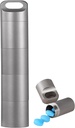 Small Keychain Pill Holder,304 Stainless Steel Audioer for Travel, Waterהוכחה Pocket Container Medicine Box for Purse Men (Large Pocket Pill Case)