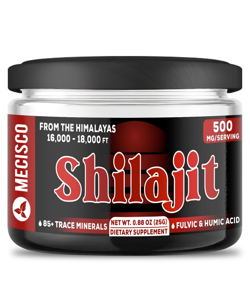 25g Shilajit Pure ההימלאיה אורגנית - Shilajit Resin מכיל טבעי Fulvic, Humic Acid & 85+ Trace מינרלים - תמיכה בייצור אנרגיה, בריאות המוח, מערכת החיסון וגוף איזון