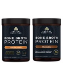 אבקת חלבונים עתיק העצם Broth חלבון אבקה, Salted Carmel, 20 משרתות + אבקת חלבון העצם Broth, שוקולד, 20 משרתים