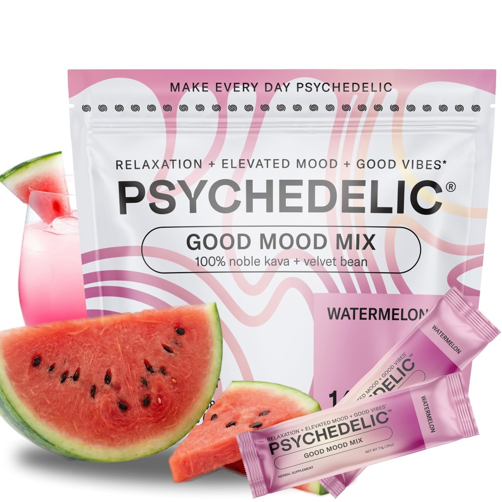 Good Mood Mix - Watermelon - אבקה Packets - Calming Kava drink Mix - Easy Open Single-משרתת - אבקת Kava - Mucuna Pruriens - Stevia - Non אלכוהולic Fitogen Mocktails - 14 Stick Stick Sticked Stickored Kava אבקת - Mucuna Pruriens - Stevia - Nic Fitogen Mocktails - 14 Stick Stick Stick Stick Stick Stick Stick Stick Stick Stick Sticks