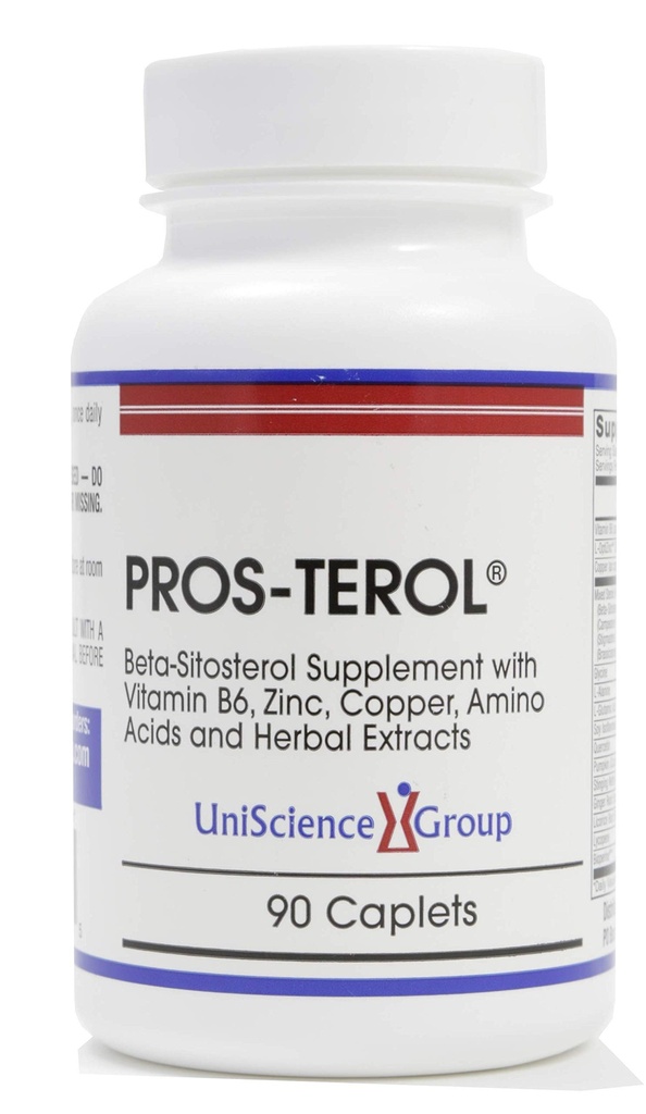 Pros-TEROL, Prostate הקלה עם 900 מ"ג צמחים Sterols עם Pumpkin Seed, Sting Nettle Root, ג'ינג'ר Root, Licorice Root Extracts 90 Caplets