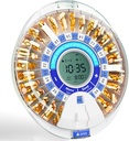 Windtrace אוטומטי p Dispenser עבור Elderly, אלקטרוניקה גלולות מארגנת עם אבקה ואור, 28 יום חכם זמן חכם מקבל תרופות ניכוי, Timed Pill Dispenser Machine for Prescriptions & ויטמינים