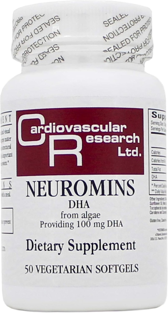 Neuromins 100mg (DHA) 50 קפסולות - 3 Pack - פורמולה אקולוגית / Cardiovascular Research