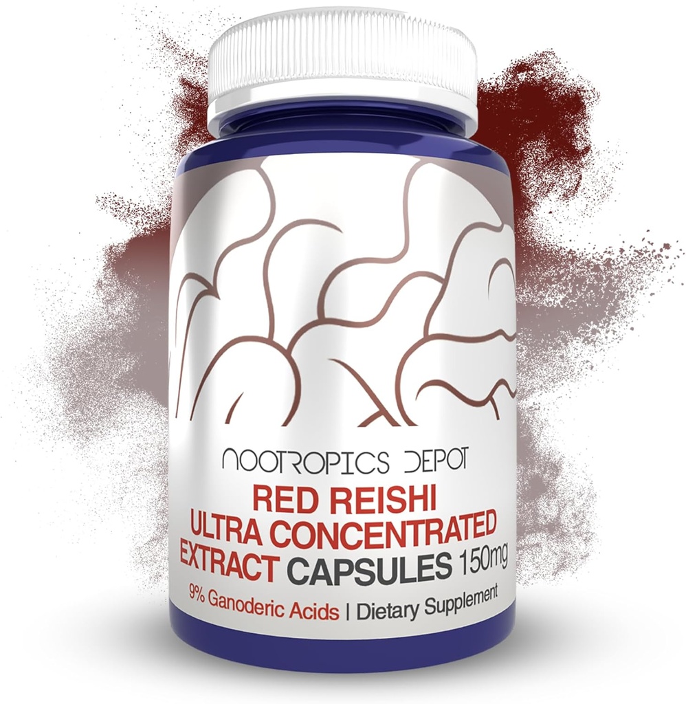 Nootropics Depot Red Reishi Mushroom קפסולות