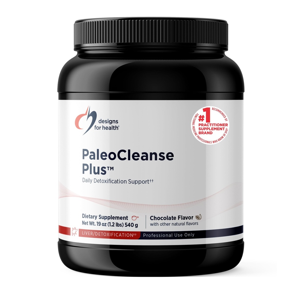 עיצובים לבריאות PaleoCleanse Plus - אבקת Detox עם חלבון 18g Bone Broth, Antioxidant Herbs, ויטמינים + מינרלים - Smoothie Shake Drink Mix, שוקולד (15 משרתים / 525g)