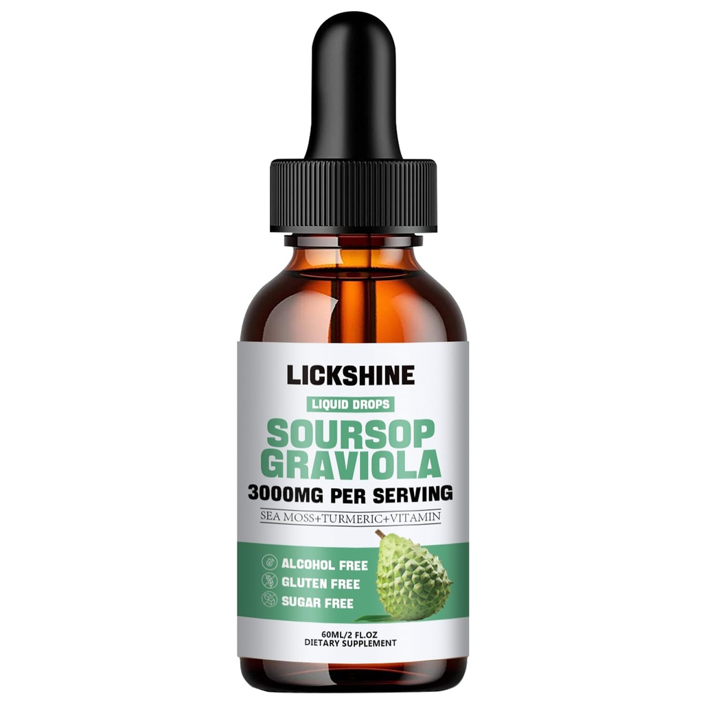 1 Packs 3000MG Soursop Graviola נוזל טיפות עבור תמיכה תאים והתחדשות, lmmune, Gut, Antioxidant, Mood, להירגע, Liver ושינה Zzz - Soursop Graviola Leaf Extract, Sea Mos, Turmeric - 2Fl Oz Oz, Stickr and Sleep Zzz - Soursop Graviola Leaf Extract, Sea Mos, Turmeric - 2Fl Ozic - 2Fl Ozz